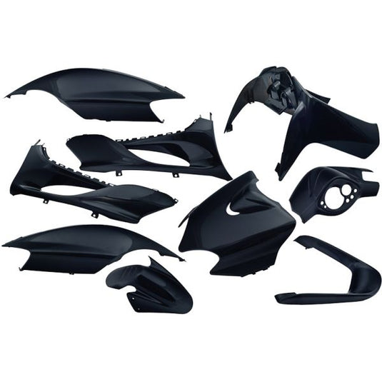 Edge plaatset 9-delig voor yamaha jog r mbk machg - metallic zwart