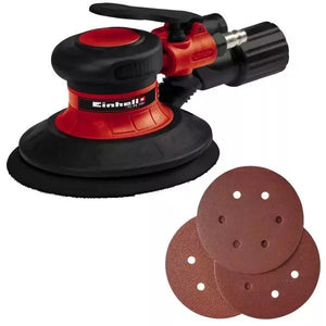 Einhell pneumatische excentrische schuurmachine tc-pe 150 - schuuroppervlak: ø 150 mm - geschikt voor slijp- schuurwerk op hout,ijzer en kunststof - incl. 6x schuurvellen
