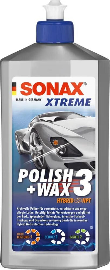 Sonax autopoetsmiddel xtreme polish+wax 3 hybrid npt polish wax 3 nanopro xtreme 500 ml