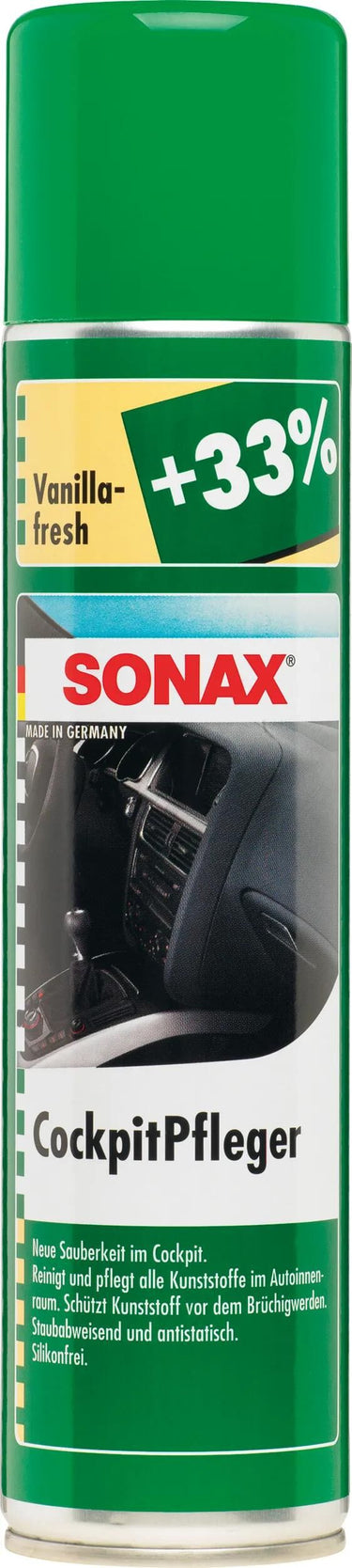 Sonax kunststofonderhoudsmiddel cockpitpfleger cockpit care 400 ml vanilla-fresh