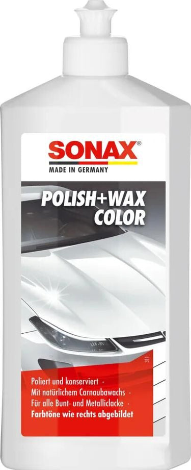 Sonax autopoetsmiddel polish wax color nanopro color polish + wax white