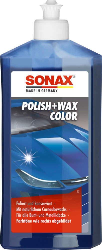 Sonax autopoetsmiddel polish wax color nanopro color polish + wax blue