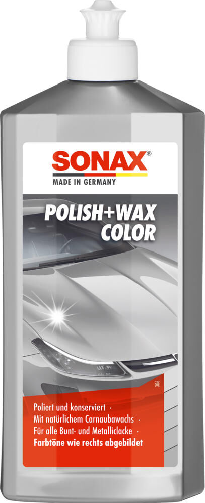 Sonax autopoetsmiddel polish wax color nanopro color polish + wax silver gray
