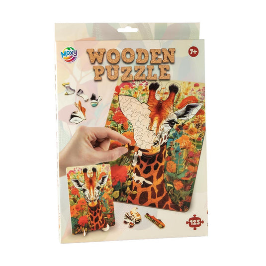 Moxy houten puzzel giraffe unieke vormen