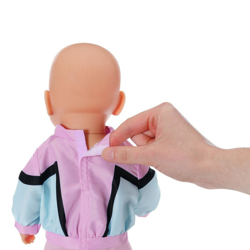 Load image into Gallery viewer, Baby born jogging outfit roze zwart
