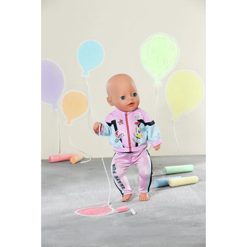 Load image into Gallery viewer, Baby born jogging outfit roze zwart
