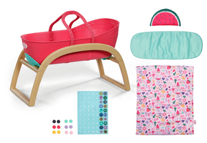 Baby born poppenbed 3-in-1 wieg reiswieg met creatieve pins.