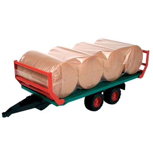 Bruder balentransporter met 8 strobalen