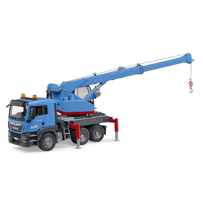 Load image into Gallery viewer, Bruder 3771 vrachtwagen man met kraan blauw
