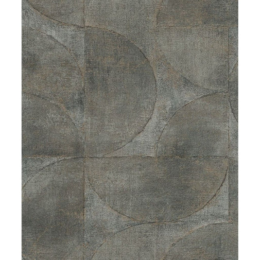 Noordwand behang vintage deluxe graphic circle look metallic groen