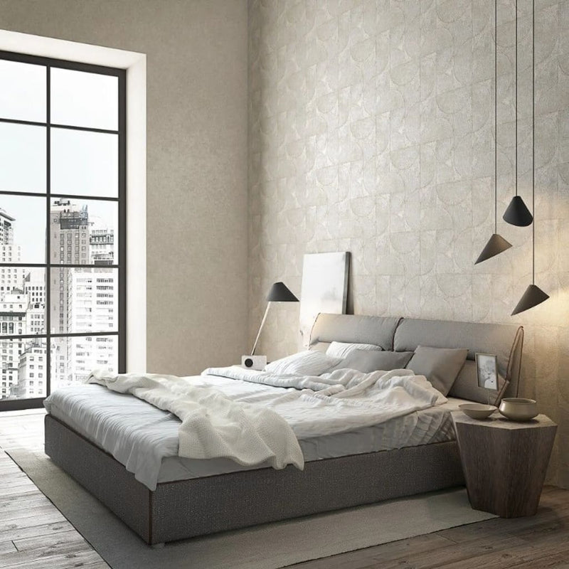 Load image into Gallery viewer, Noordwand Noordwand Behang Vintage Deluxe Graphic Circle grijs en beige
