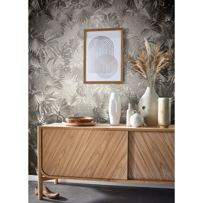 Load image into Gallery viewer, Noordwand behang botanica large leaves metallic
