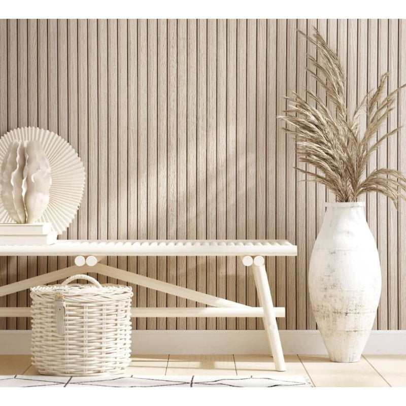 Load image into Gallery viewer, Noordwand behang botanica wooden slats beige
