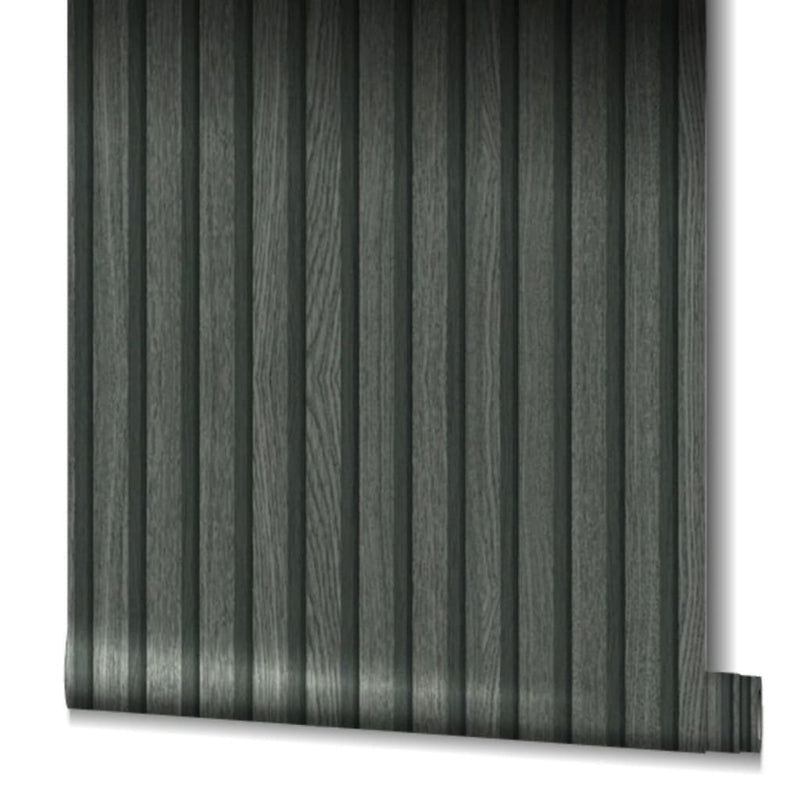 Load image into Gallery viewer, Noordwand behang botanica wooden slats zwart en grijs
