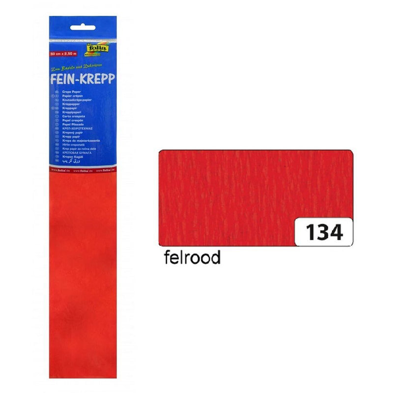 Load image into Gallery viewer, Folia fo-822134 crepepapier 50cmx2,5m krimp à 10 vouw rood
