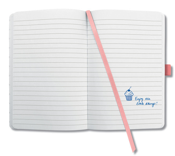 Load image into Gallery viewer, Sigel Sigel SI-JN203 Notitieboek Jolie Impress A5 Hardcover Gelinieerd 'Salmon Pink'
