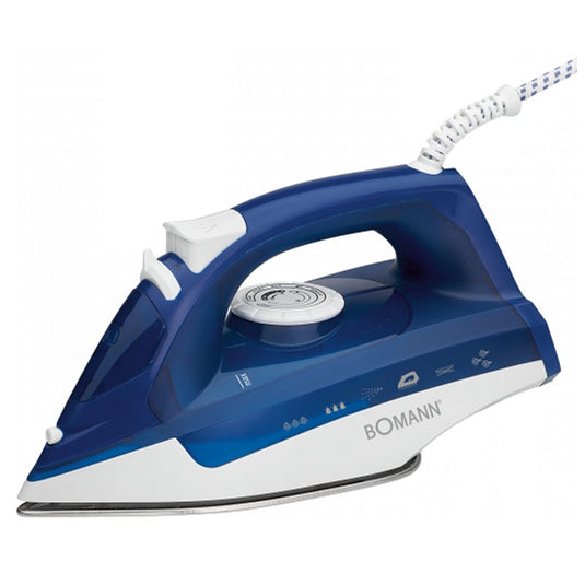 Bomann db 6004 cb stoomstrijkijzer 2200w 250ml blauw wit