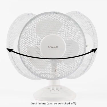 Bomann vl 1137 cb tafelventilator 23 cm wit