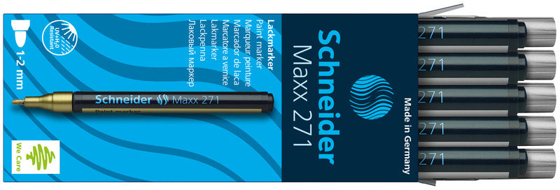 Load image into Gallery viewer, Schneider lakmarker maxx 271 1-2mm zilver 10 stuks
