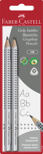 Faber castell fc-111992 potloodset 2 stuks jumbo met grip hardheid hb
