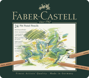 Faber castell fc-112124 pastelpotlood faber-castell pitt metalen etui a 24 stuks