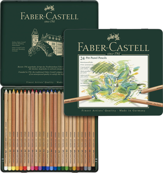 Load image into Gallery viewer, Faber castell fc-112124 pastelpotlood faber-castell pitt metalen etui a 24 stuks
