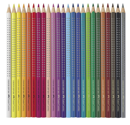 Faber castell fc-112423 kleurpotlood faber-castell grip metalen etui a 24 stuks