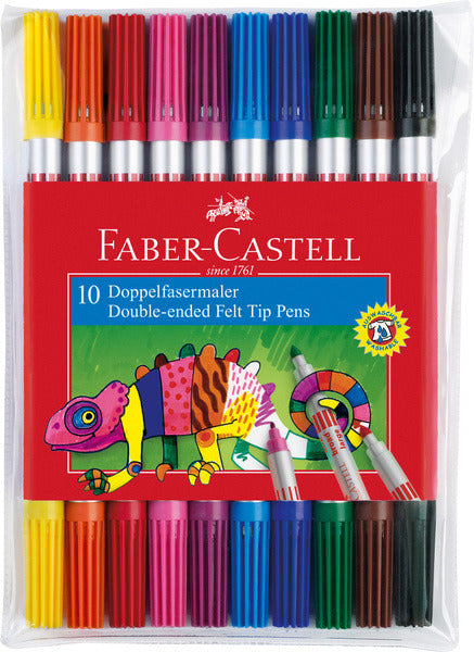 Load image into Gallery viewer, Faber castell fc-151110 viltstiften duo etui met 10 stuks
