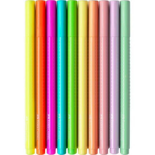 Faber castell fc-155312 grip viltstiften neon en pastel 10 stuks