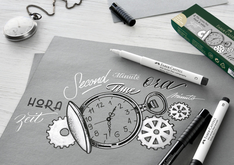 Load image into Gallery viewer, Faber castell fc-167151 tekenstift faber-castell set pitt artist pen zwart en wit
