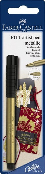 Load image into Gallery viewer, Faber castell fc-167397 tekenstift pitt artist pen 250 gold
