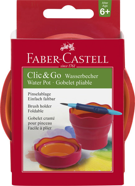 Load image into Gallery viewer, Faber castell fc-181517 watercup clic go roze oranje
