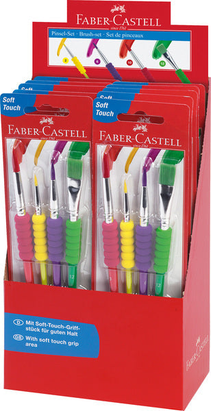 Load image into Gallery viewer, Faber castell fc-481600 penselenset plastic 4 stuks
