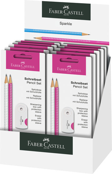 Faber castell fc-218495 schrijfset faber-castell sparkle wit roze