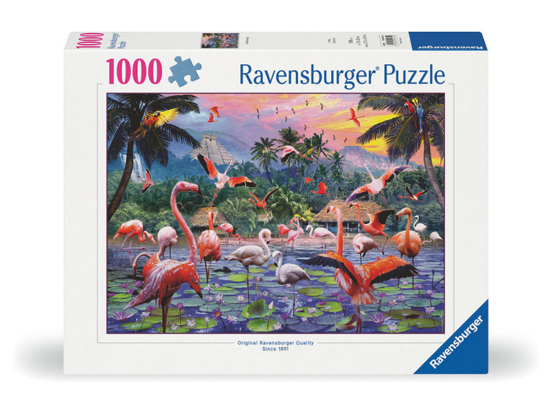 Load image into Gallery viewer, Ravensburger roze flamingo's 1000pcs
