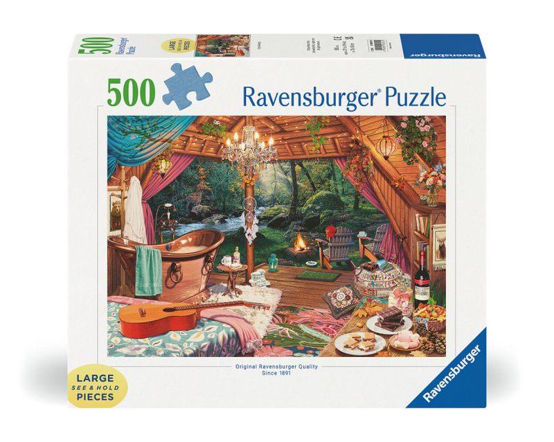Load image into Gallery viewer, Ravensburger puzzel cozy glamping - legpuzzel - 500 large format stukjes
