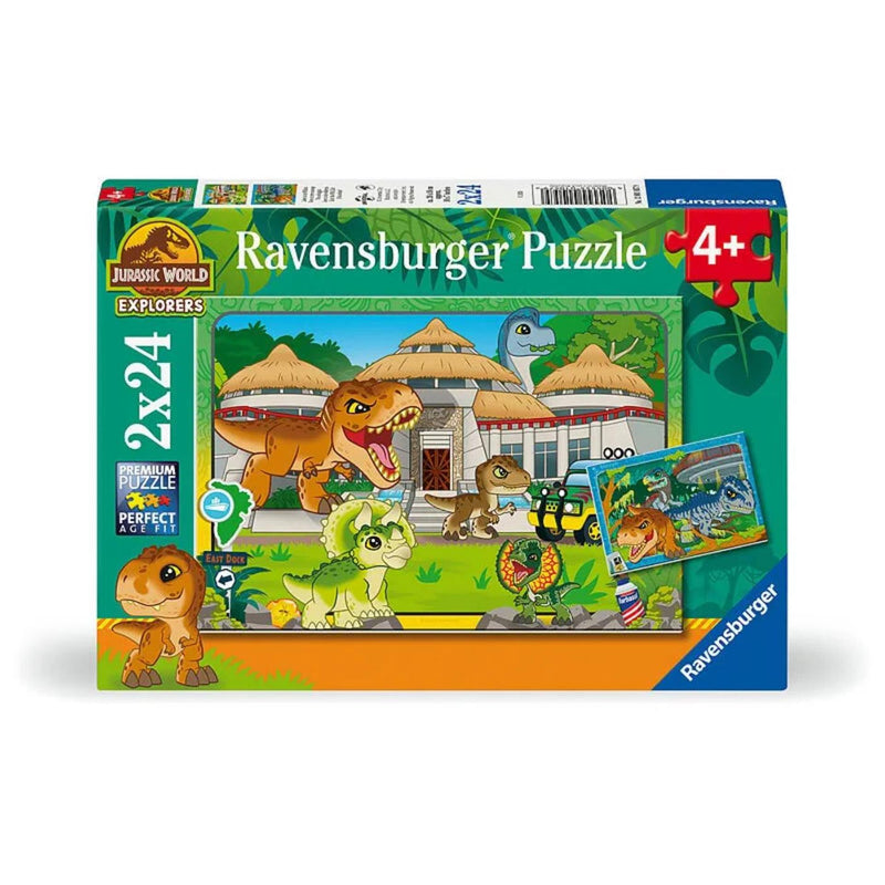 Load image into Gallery viewer, Ravensburger puzzel jurassic world explorers 2x24pcs
