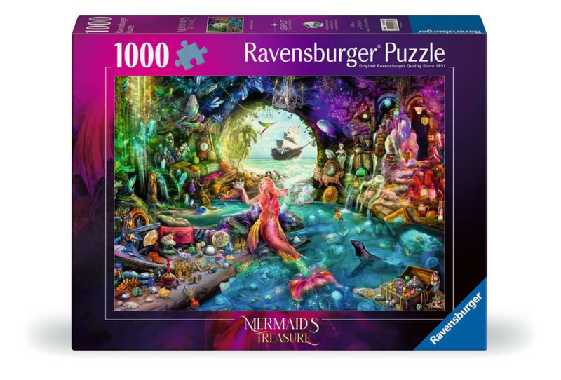 Load image into Gallery viewer, Ravensburger puzzel mermaid's treasure - legpuzzel - stukjes
