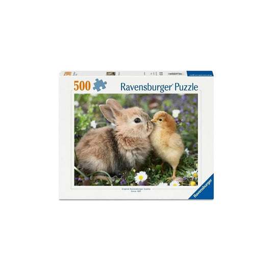 Ravensburger puzzel rabbit and chick 500 stukjes