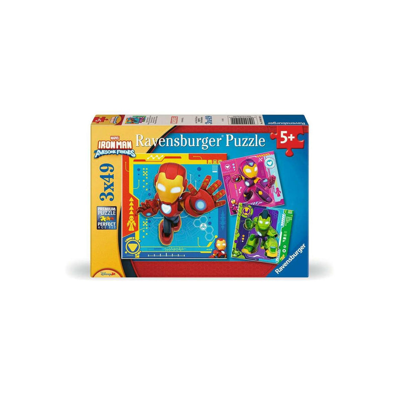 Load image into Gallery viewer, Ravensburger puzzel iron man his awesome friends 3x49 stukjes
