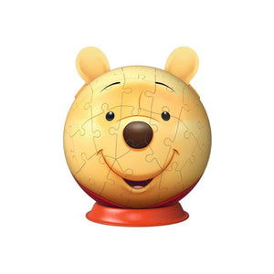 Ravensburger – disney winnie de pooh – 3d puzzle-ball met oren – 77 stukjes