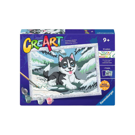 Ravensburger – creart: cheeky husky – schilderen op nummer