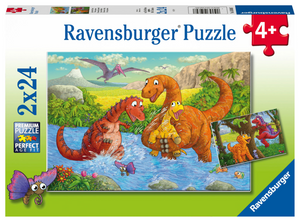 Ravensburger puzzel 2x24 stukjes vrolijke dino's
