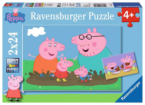 Ravensburger puzzel peppa pig - 2x24 stukjes - kinderpuzzel