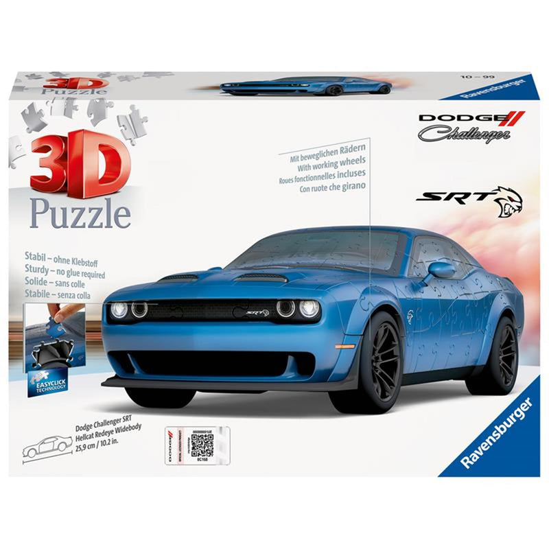 Load image into Gallery viewer, Ravensburger 3d puzzel dodge challenger hellcat redeye widebody
