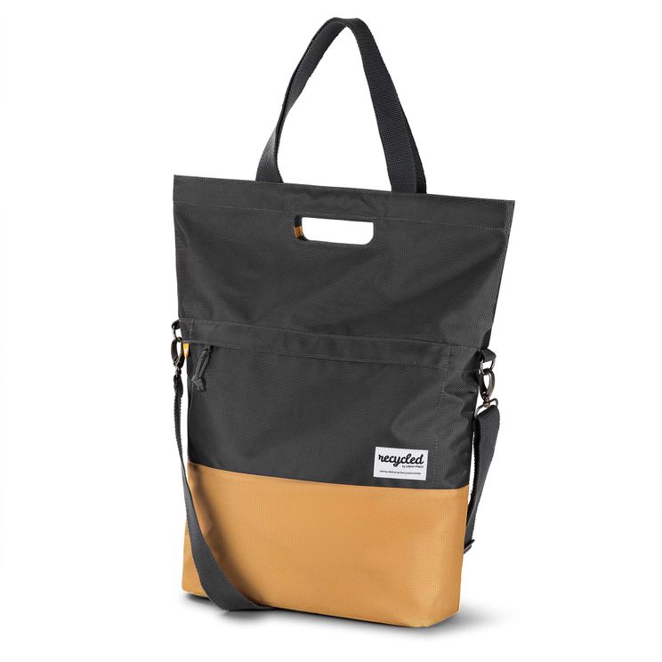 Load image into Gallery viewer, Urban Proof 20L fietstas - grijs-geel - unisex - waterbestendig - gerecycled PET materiaal
