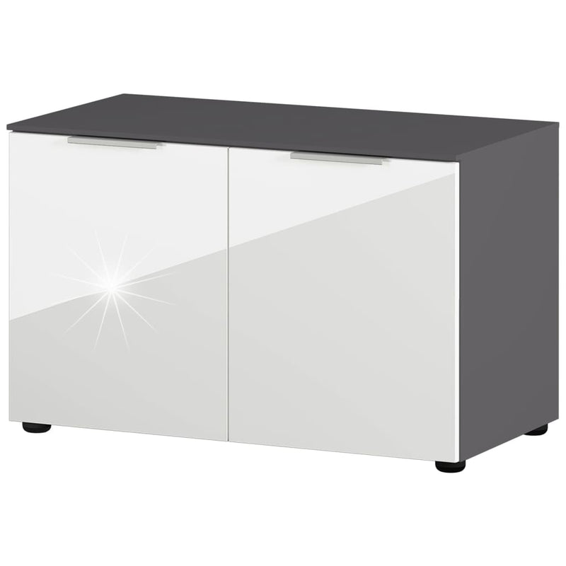 Load image into Gallery viewer, Germania schoenenbank gw-rimini 75x40x48 cm grafietkleurig en wit

