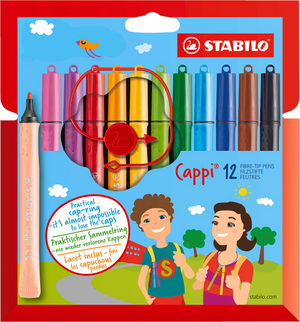 Stabilo cappi etui 12 stuks viltstiften
