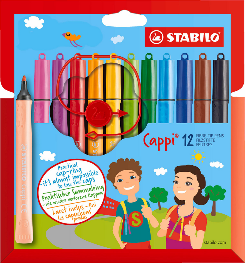 Load image into Gallery viewer, Stabilo cappi - viltstift - set met 12 stuks
