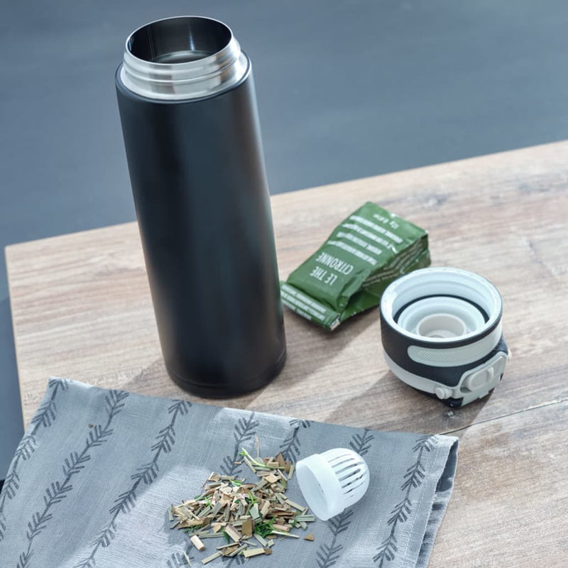 Load image into Gallery viewer, Leifheit thermosfles flip 600 ml zwart
